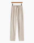 Pantaloni rilassati in lino con coulisse