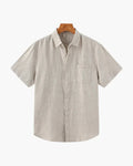 Camicia a maniche corte in lino costiera