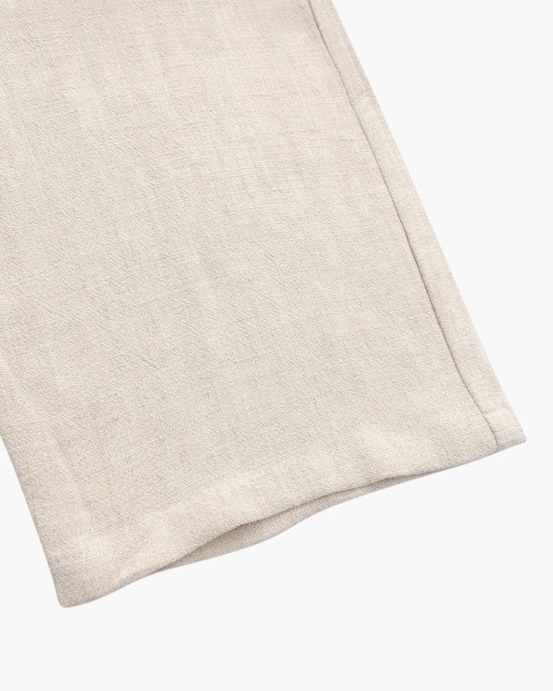 Pantaloni rilassati in lino con coulisse