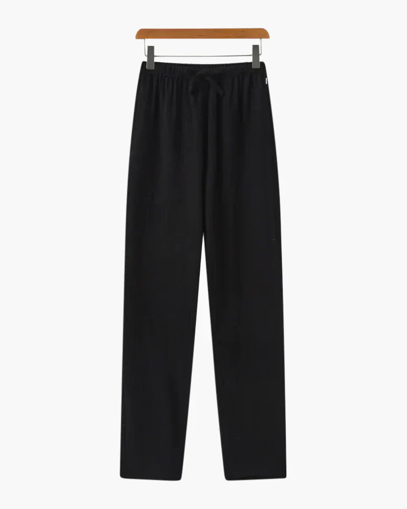 Pantaloni rilassati in lino con coulisse
