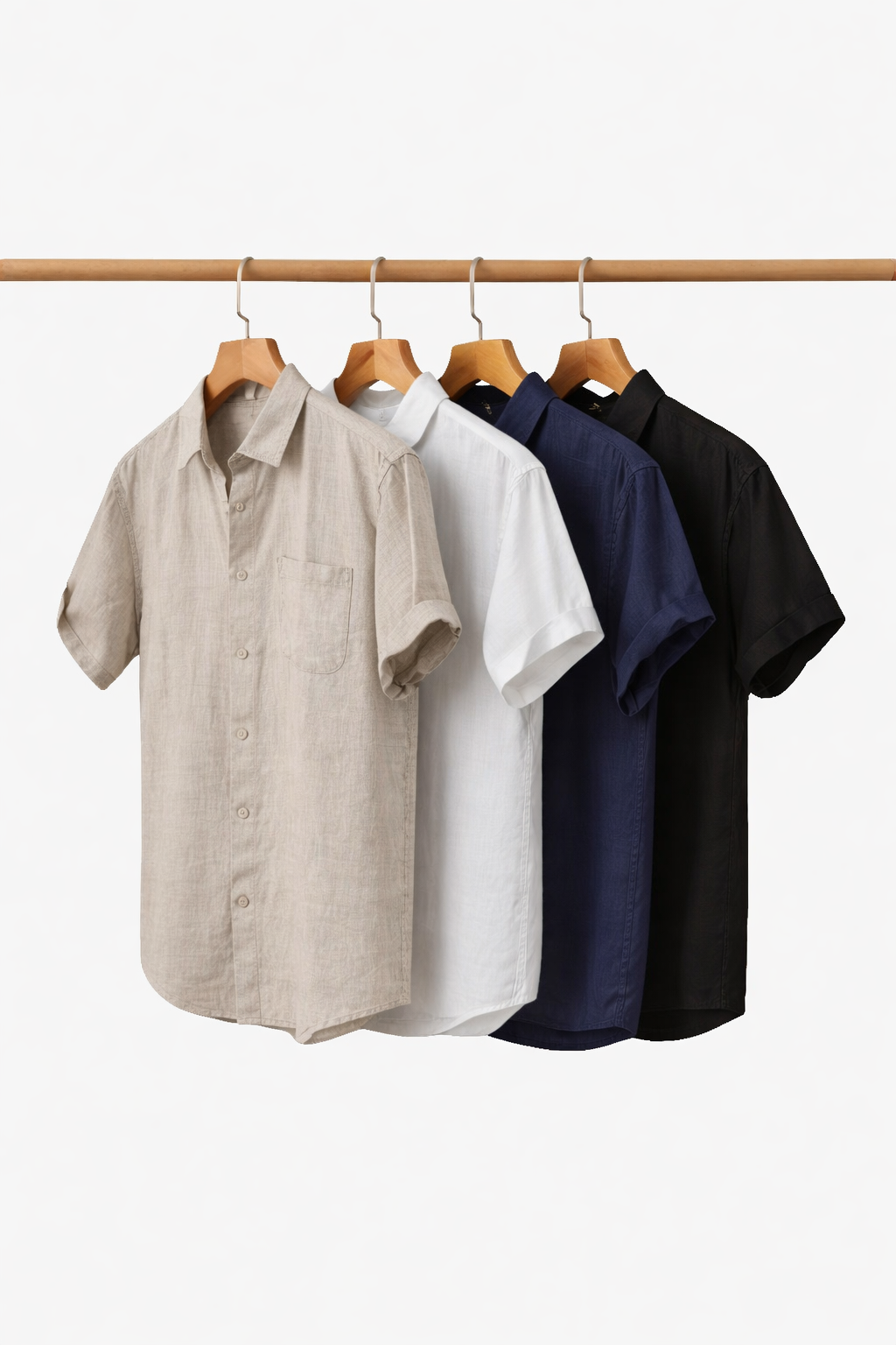 Camicia a maniche corte in lino costiera